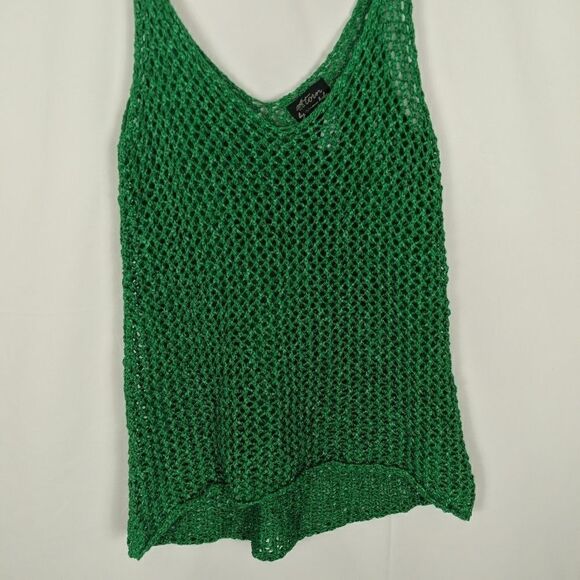 Torn by Ronny Kobo Chrissy Tank Top Green Crosh Kn - Picture 4 of 6